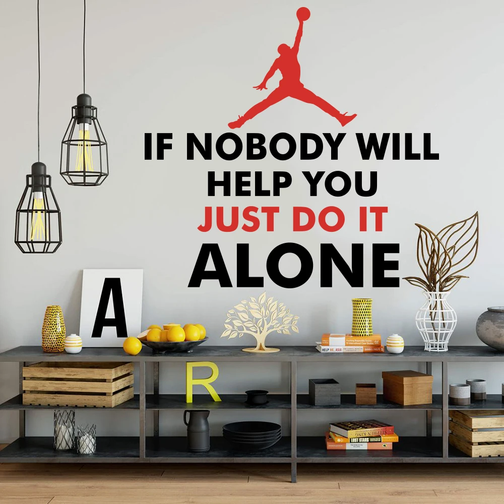 

Michael Jordan Quote Basketball Wall Decal Kids Room Gym Just Do It Inspirational Quote Wall Sticker Bedroom Living Room Vinyl