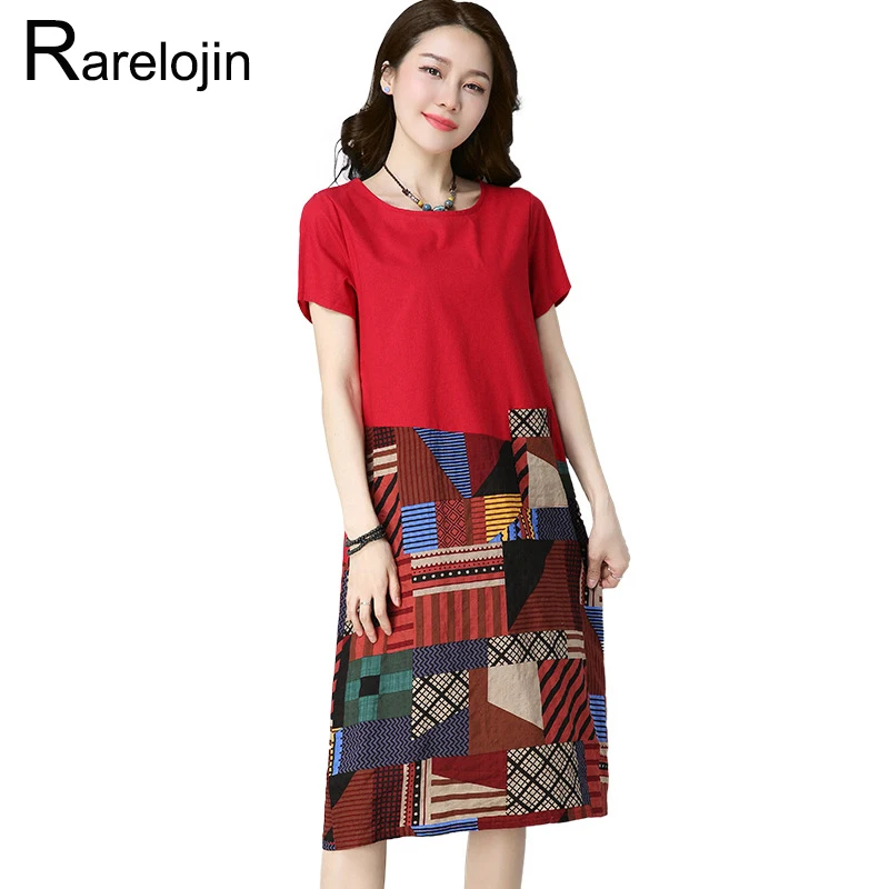 Summer dress 2019 new fashion Korean plus size art retro print splicing short sleeves cotton midi dress women dress clothes
Summer dress 2019 new fashion Korean plus size art retro print splicing short sleeves cotton midi dress women dress clothes