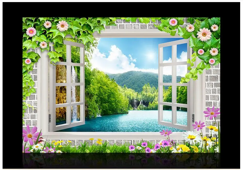 Custom photo wallpaper 3d wall murals wallpaper 3 d window flowers landscape setting wall scenery wall papers living room decor
Custom photo wallpaper 3d wall murals wallpaper 3 d window flowers landscape setting wall scenery wall papers living room decor