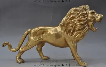 China fengshui brass Ferocity Animal Asian Africa Wild Lion Leo Statue Sculpture
China fengshui brass Ferocity Animal Asian Africa Wild Lion Leo Statue Sculpture