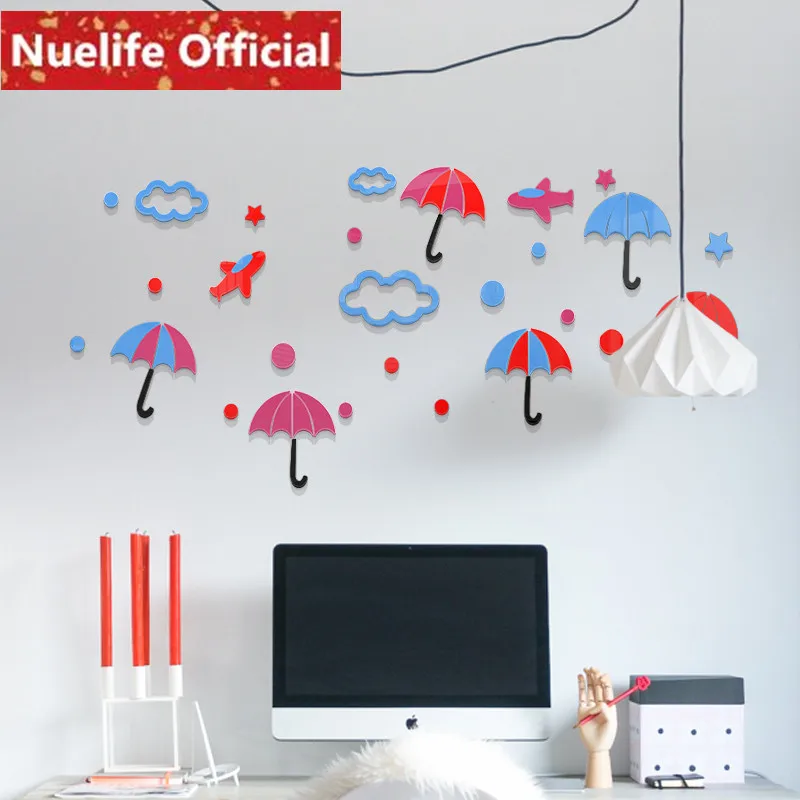 Colorful umbrella airplane acrylic stickers kids room kindergarten living room dining room TV sofa background wall stickers N4
Colorful umbrella airplane acrylic stickers kids room kindergarten living room dining room TV sofa background wall stickers N4