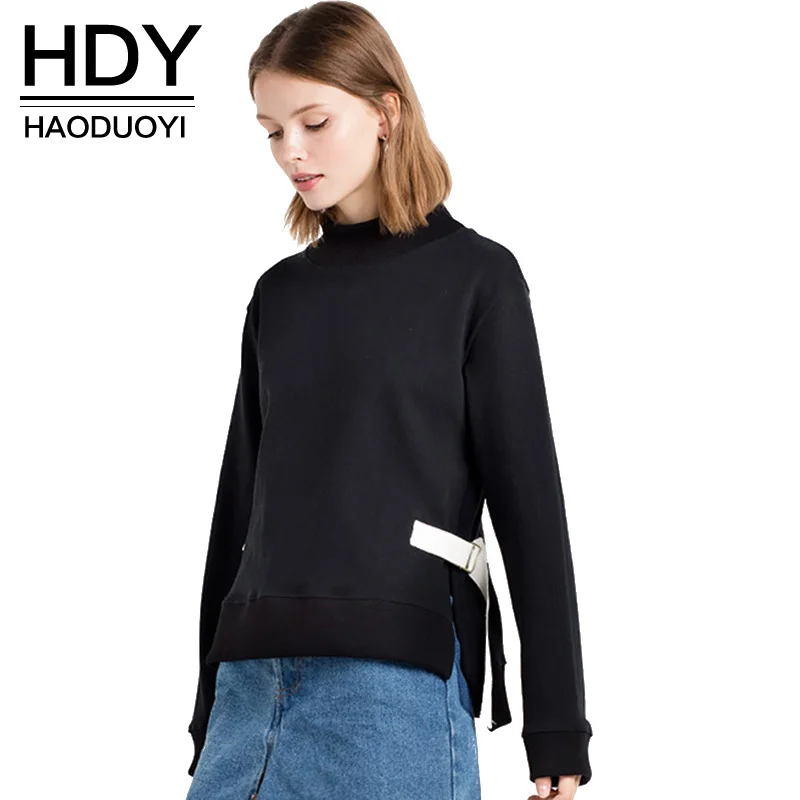 HDY Solid Black Sweatshirt Plus Size Women Street Casual Sweatshirt Spring Autumn Side Split Slim Pullovers Ladies Tops XXL
HDY Solid Black Sweatshirt Plus Size Women Street Casual Sweatshirt Spring Autumn Side Split Slim Pullovers Ladies Tops XXL