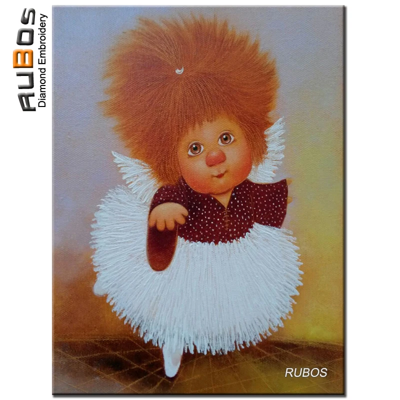 RUBOS Russia cartoon angel dance DIY 5D diamond embroidery diamond painting diamond mosaic mazayka picture rhinestone kid craft (1)