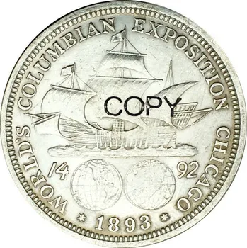 United States 1893 Half Dollar Columbian Exposition Brass Silver Plated Copy Coins
United States 1893 Half Dollar Columbian Exposition Brass Silver Plated Copy Coins