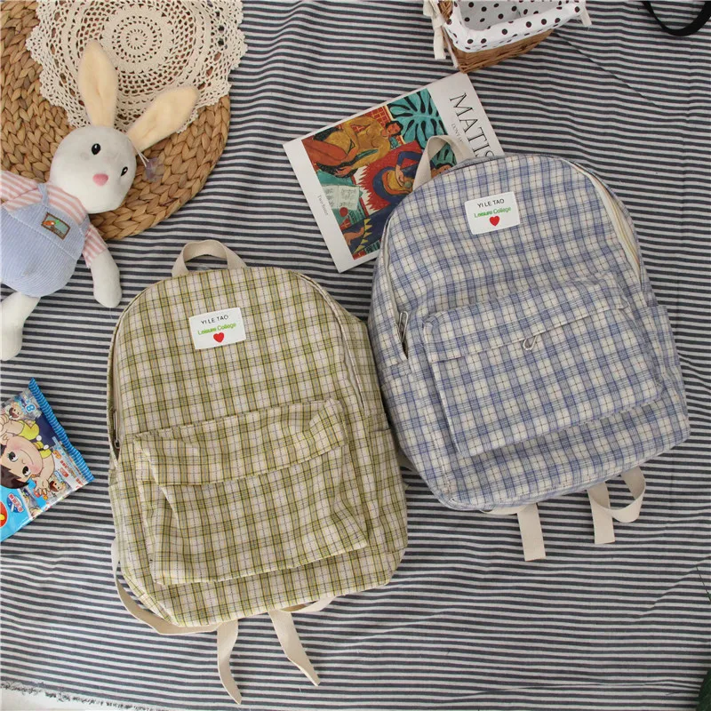 Girls Plaid Schoolbag Female Arts High School Students Academic Style ins Junior High School Backpack Campus
Girls Plaid Schoolbag Female Arts High School Students Academic Style ins Junior High School Backpack Campus