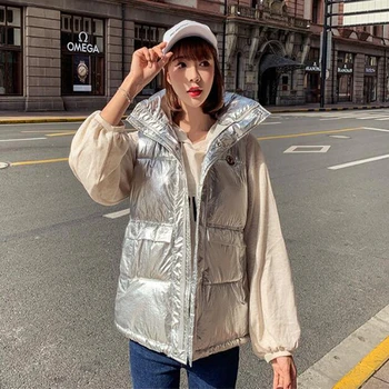 b Winter Vest Chalecos Para Mujer Winter Jacket Women Long Vest New Korean Hooded down Cotton Silver Women Vest Gilet Femme
b Winter Vest Chalecos Para Mujer Winter Jacket Women Long Vest New Korean Hooded down Cotton Silver Women Vest Gilet Femme