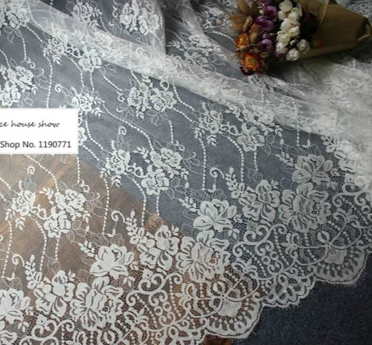 Free shipping 3M/lot Eyelashes lace trim flower black white lace fabric handmade diy clothes accessories 150cm
Free shipping 3M/lot Eyelashes lace trim flower black white lace fabric handmade diy clothes accessories 150cm