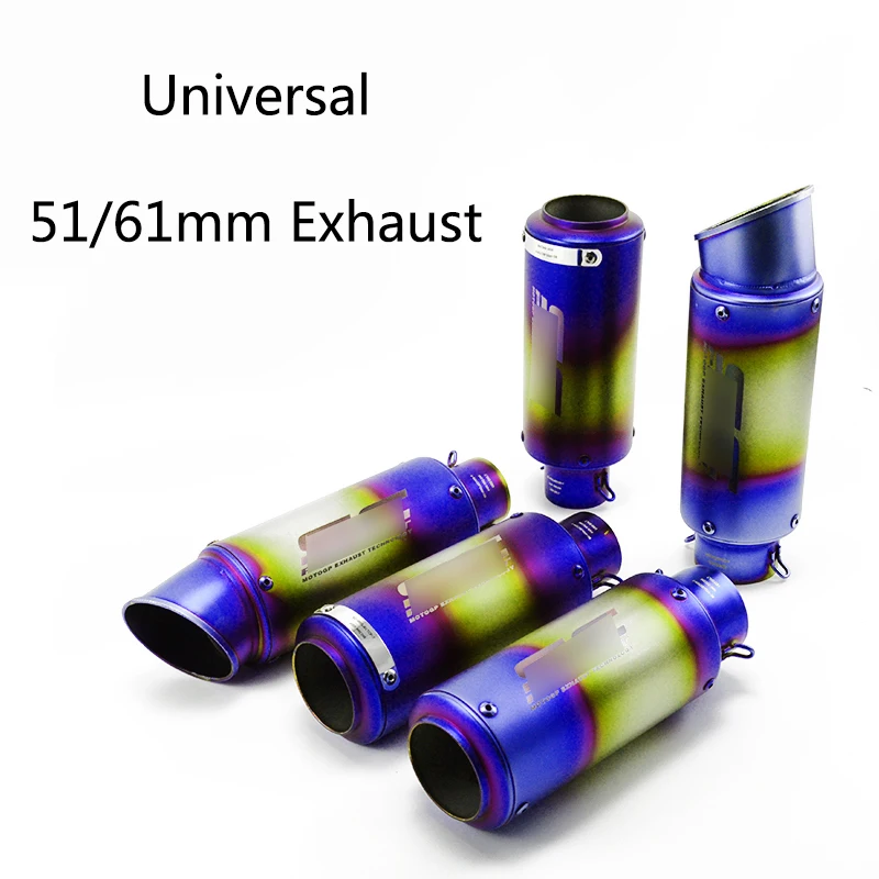 Blue Universal 51 mm 61 mm Exhaust Pipe Motorcycle Stainless Steel Tail Escape No DB Killer Pipe Dirt Bike Scooter Modified Tip
Blue Universal 51 mm 61 mm Exhaust Pipe Motorcycle Stainless Steel Tail Escape No DB Killer Pipe Dirt Bike Scooter Modified Tip
