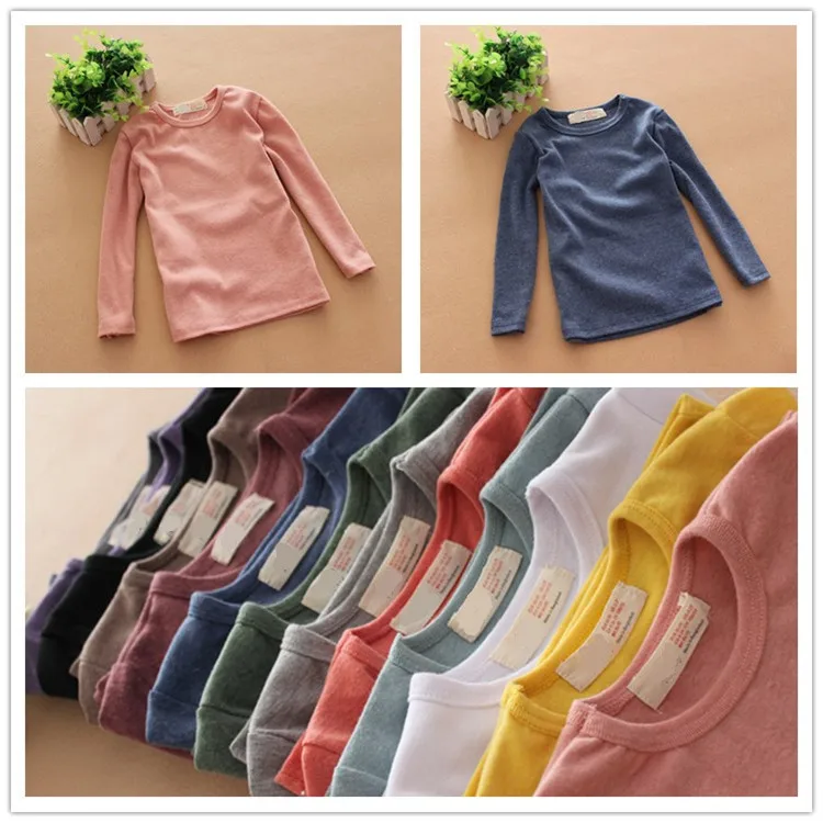 Hot SALE children T-shirt 2016 Spring Top Quality Long Sleeve Pure Color Boys Girls t Shirt Top Kids Clothes free shipping
Hot SALE children T-shirt 2016 Spring Top Quality Long Sleeve Pure Color Boys Girls t Shirt Top Kids Clothes free shipping