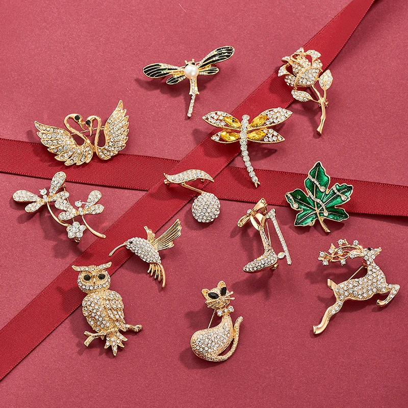 Fashion Deer Cat Bird Butterfly Swan Brooches For Men Cartoon Jewelry Fashion Women's Statement Small Scarf Pins Insect Broches
Fashion Deer Cat Bird Butterfly Swan Brooches For Men Cartoon Jewelry Fashion Women's Statement Small Scarf Pins Insect Broches
