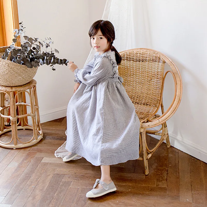 Maxi Long Teen Children Dresses Girls 12 10 14 Years Striped Cotton Baby Autumn Winter Spring Girl Fall Dresses Petal Sleeves
Maxi Long Teen Children Dresses Girls 12 10 14 Years Striped Cotton Baby Autumn Winter Spring Girl Fall Dresses Petal Sleeves