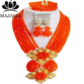 Majalia Fashion Nigerian Wedding African Jewelry Set Orange Crystal Necklace Bride Jewelry Sets Free Shipping 6SE007
Majalia Fashion Nigerian Wedding African Jewelry Set Orange Crystal Necklace Bride Jewelry Sets Free Shipping 6SE007