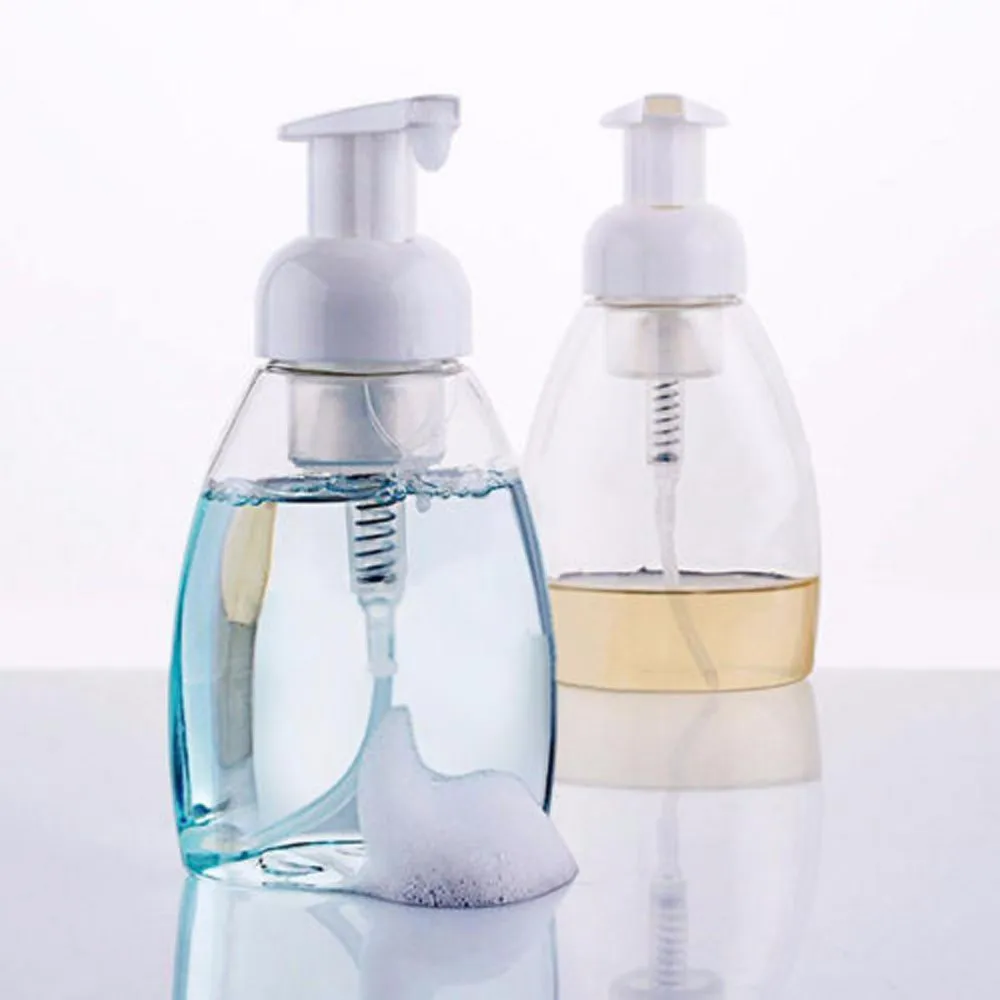 

Plastic Pump Soap Mousses Liquid Dispenser Clear Foaming Bottle Froth Foam Bottles With Cap Shampoo Lotion Bottling 250ml K3