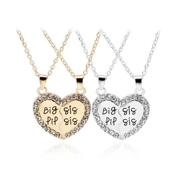 New Arrival Best Friends Necklace BIG LITTLE SISTER Loving Heart Rhinestone Necklace Euro-American Jewelry Wholesale 12sets/lot
New Arrival Best Friends Necklace BIG LITTLE SISTER Loving Heart Rhinestone Necklace Euro-American Jewelry Wholesale 12sets/lot