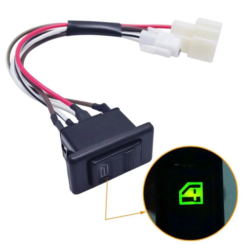 20A 5-pin Car Universal Glass Lifter Single Switch With Wire Harness With Green LED Light Button Switch 12V/24V
20A 5-pin Car Universal Glass Lifter Single Switch With Wire Harness With Green LED Light Button Switch 12V/24V