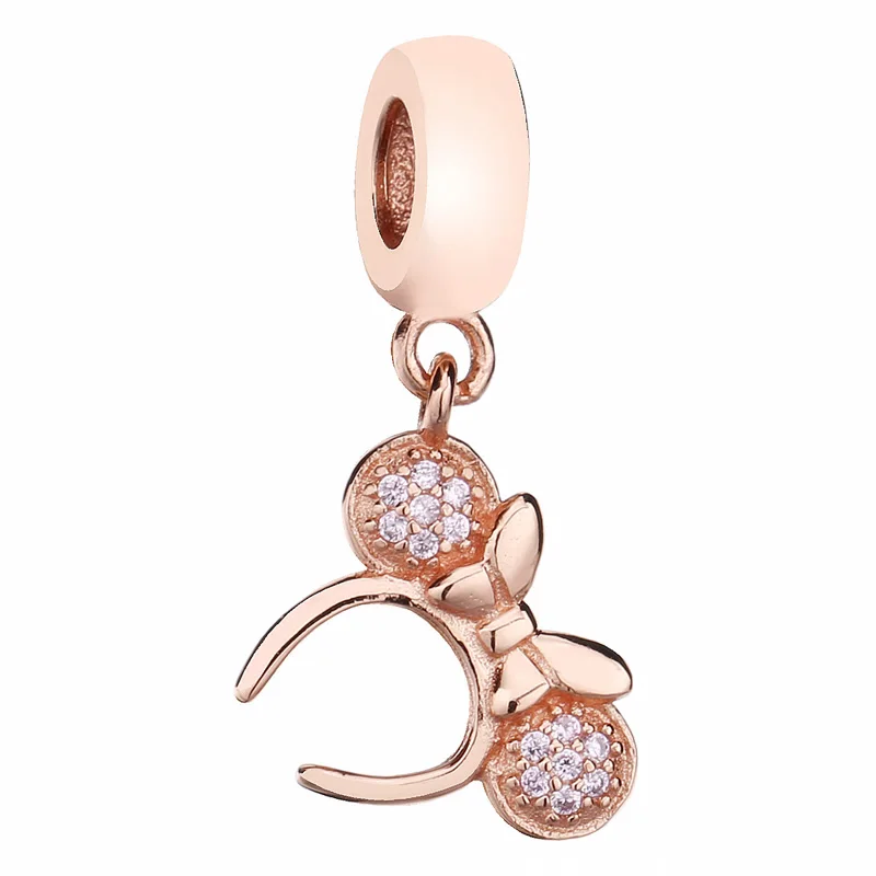 New 925 Sterling Silver Charm Rose Gold Minnie Headband With Crystal Pendant Beads Fit Pandora Bracelet Bangle Diy Jewelry
New 925 Sterling Silver Charm Rose Gold Minnie Headband With Crystal Pendant Beads Fit Pandora Bracelet Bangle Diy Jewelry