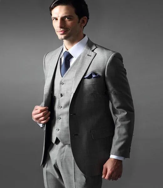 Men Suit Fashion Grey Two Button Notch lapel Groom TuxedosBestMan Groomsmen Prom Suits Men Wedding Suits(Jacket+Pants+vest+Tie)
Men Suit Fashion Grey Two Button Notch lapel Groom TuxedosBestMan Groomsmen Prom Suits Men Wedding Suits(Jacket+Pants+vest+Tie)