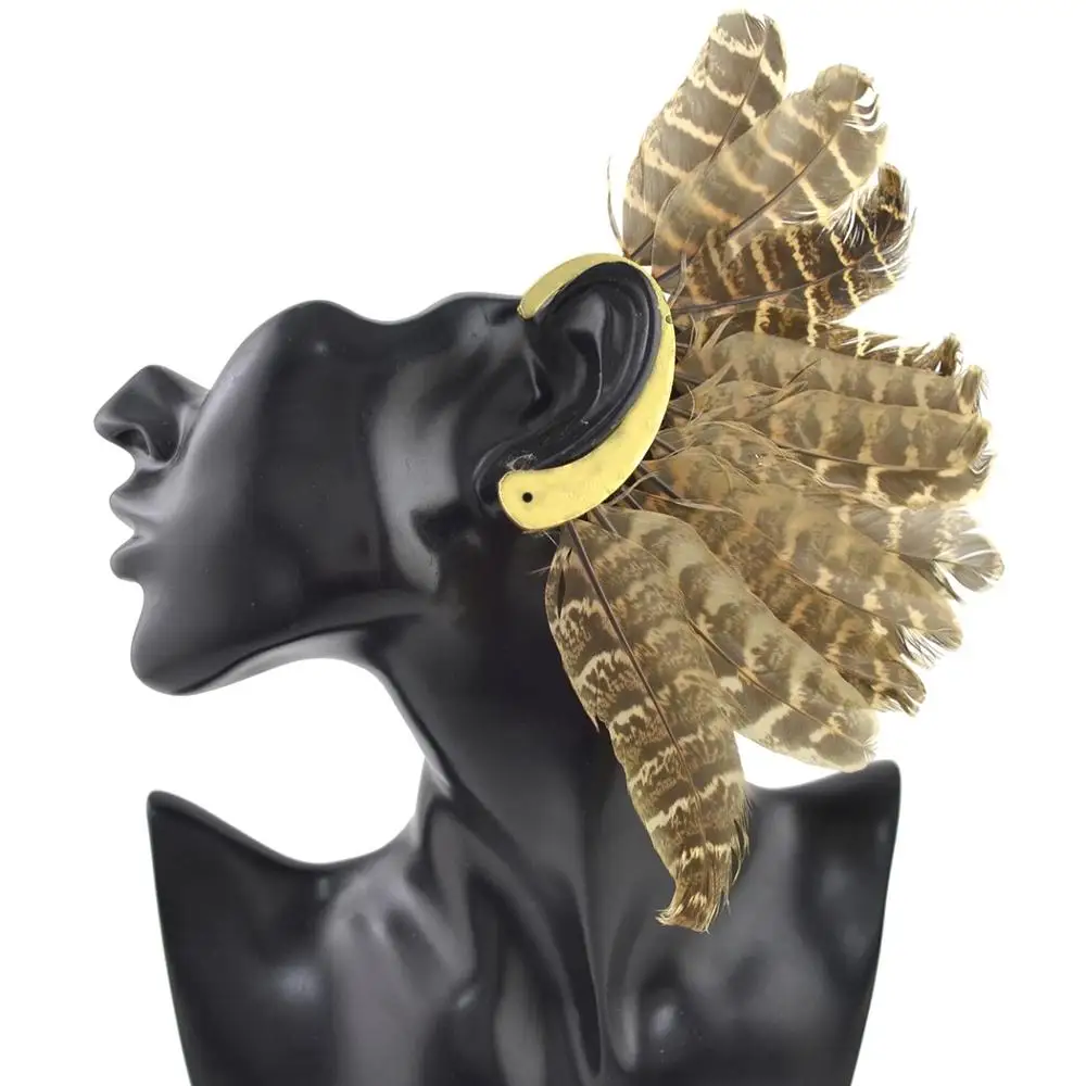 Ethnic Unique 1Pc (Left) Unisex Big Feather Ear Cuff Non Piercing Gold Earrings For Women Men Afghan Indian Tribal Jewelry 2019
Ethnic Unique 1Pc (Left) Unisex Big Feather Ear Cuff Non Piercing Gold Earrings For Women Men Afghan Indian Tribal Jewelry 2019