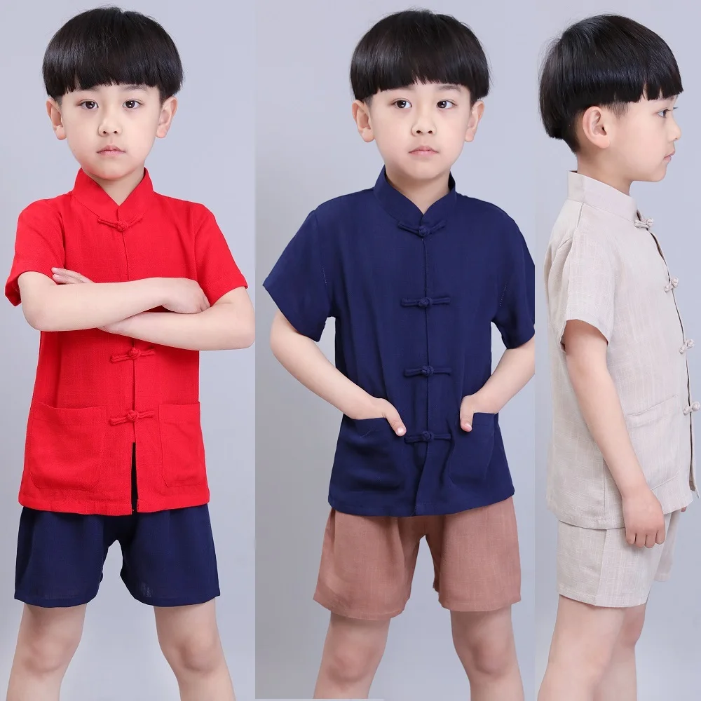 2019 Baby Boy Kungfu Clothes Sets Chinese Style Children Tee Shirt Short Pant Tang Suit Linen Breathable Boys Jersey Sport Suit
2019 Baby Boy Kungfu Clothes Sets Chinese Style Children Tee Shirt Short Pant Tang Suit Linen Breathable Boys Jersey Sport Suit