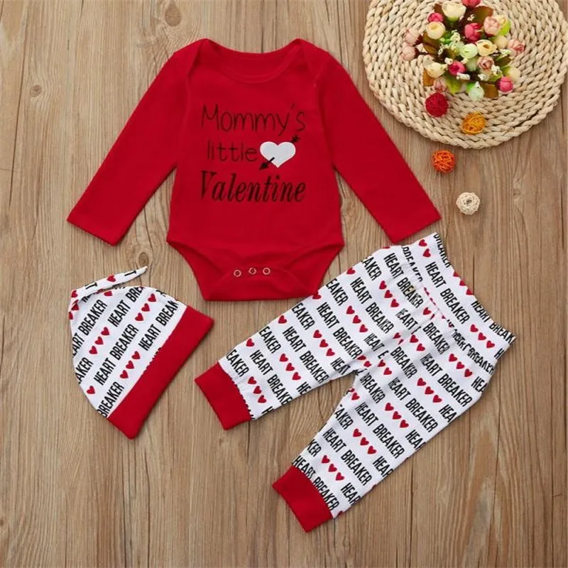3PCS Newborn Infant Baby Boy Clothes Set Letter Romper+Pants+Hat Valentine's Day Outfits Set Fashion Baby Set roupas infantis
3PCS Newborn Infant Baby Boy Clothes Set Letter Romper+Pants+Hat Valentine's Day Outfits Set Fashion Baby Set roupas infantis