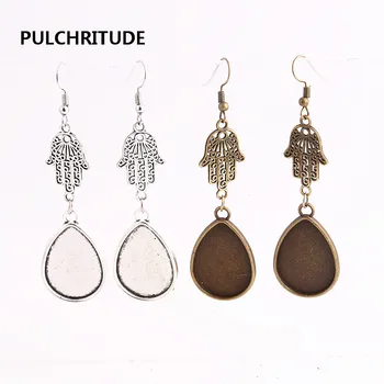 PULCHRITUDE 12pcs/lot Metal Alloy Zinc Hamsa Hand Charm Fit Drop 18*25mm Cabochon Base Pendant Drop Earing Jewelry Making C0870
PULCHRITUDE 12pcs/lot Metal Alloy Zinc Hamsa Hand Charm Fit Drop 18*25mm Cabochon Base Pendant Drop Earing Jewelry Making C0870