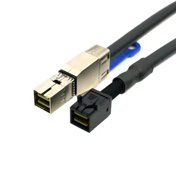 

Cablecc External Mini SAS HD 4x SFF-8644 to mini sas High Density HD SFF-8643 data server Raid Cable 100cm