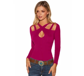 Women Summer Blouse Sexy Slim Bandage Cross Collar Long Sleeve Shirt Summer Party Club Casual Top
Women Summer Blouse Sexy Slim Bandage Cross Collar Long Sleeve Shirt Summer Party Club Casual Top
