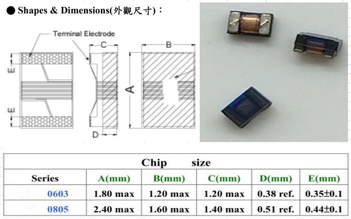 Ferrite 0805 2.4UH 30ma chip inductor Size:2.4*1.6mm high density SMT installation, New and original
Ferrite 0805 2.4UH 30ma chip inductor Size:2.4*1.6mm high density SMT installation, New and original