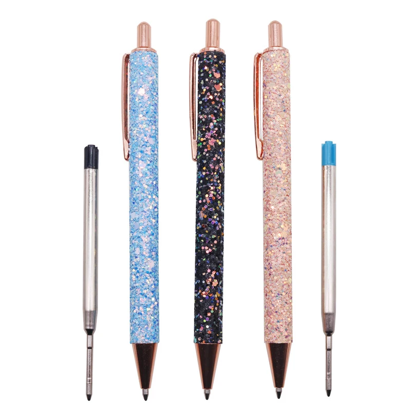 3 pcs Glitter sequin crystal pen or Refill 10 pcs High-end gift writing pen Student stationery writing Metal pen
3 pcs Glitter sequin crystal pen or Refill 10 pcs High-end gift writing pen Student stationery writing Metal pen