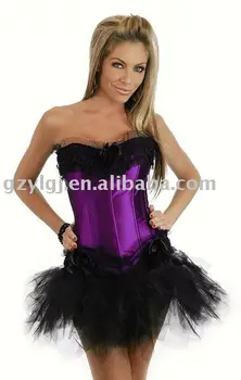 free shipping sexy lingerie Ladies Satin Lace Up Basque Corset Separate Tutu purple black am2685
free shipping sexy lingerie Ladies Satin Lace Up Basque Corset Separate Tutu purple black am2685