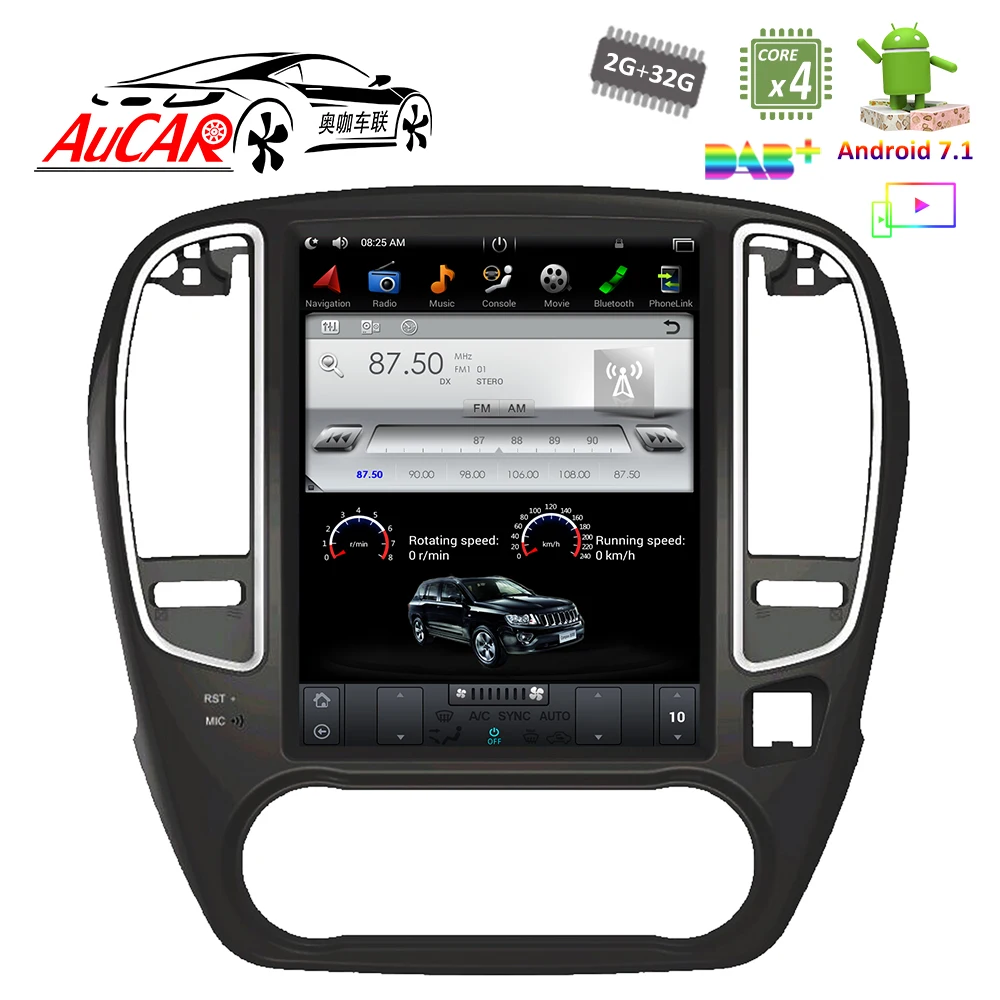 Aucar Android 9 Тесла стиль для Nissan Sylphy Bluebird 2005 2012 Автомобильный GPS многофункциональный