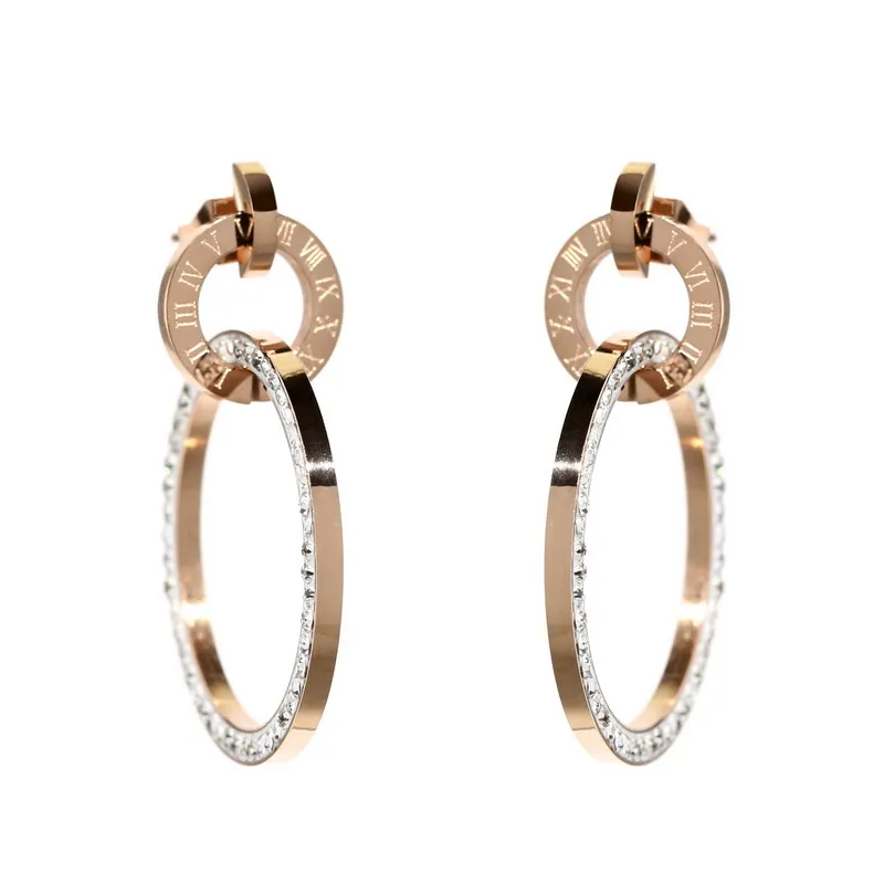 Crystal Double Circle Stud Earrings Titanium Steel Jewelry Earring love for gift luxury brand designer jewelry women earrings
Crystal Double Circle Stud Earrings Titanium Steel Jewelry Earring love for gift luxury brand designer jewelry women earrings
