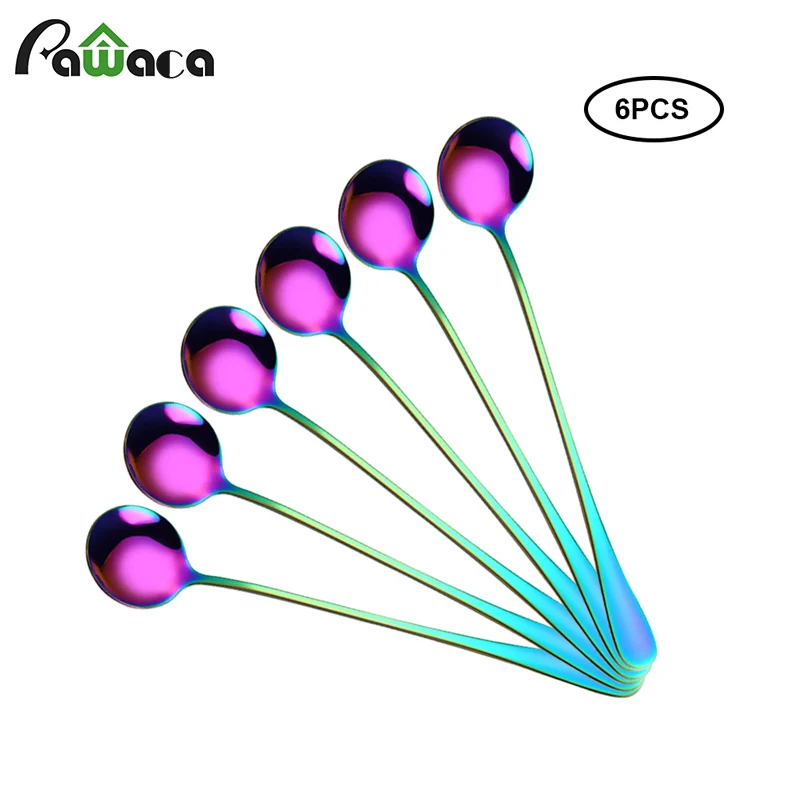 6pcs 4pcs Stainless Steel Long Handle Tea Coffee Spoon Set Ice Cream Desert Spoon Cocktail Stir Mixing Spoon Kitchen Tableware
6pcs 4pcs Stainless Steel Long Handle Tea Coffee Spoon Set Ice Cream Desert Spoon Cocktail Stir Mixing Spoon Kitchen Tableware