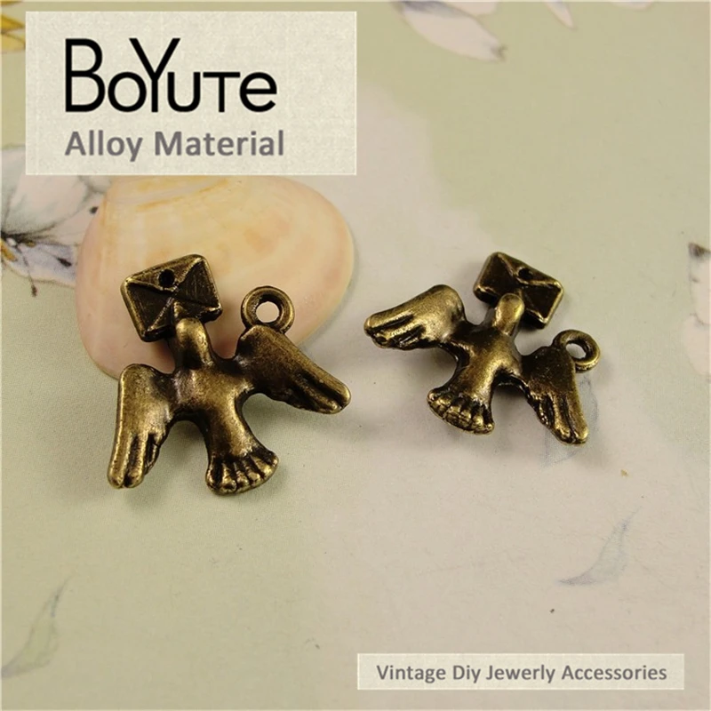 BoYuTe (100 шт./лот) 18*19 мм Античная бронзовая оцинкованная металлическая подвеска в