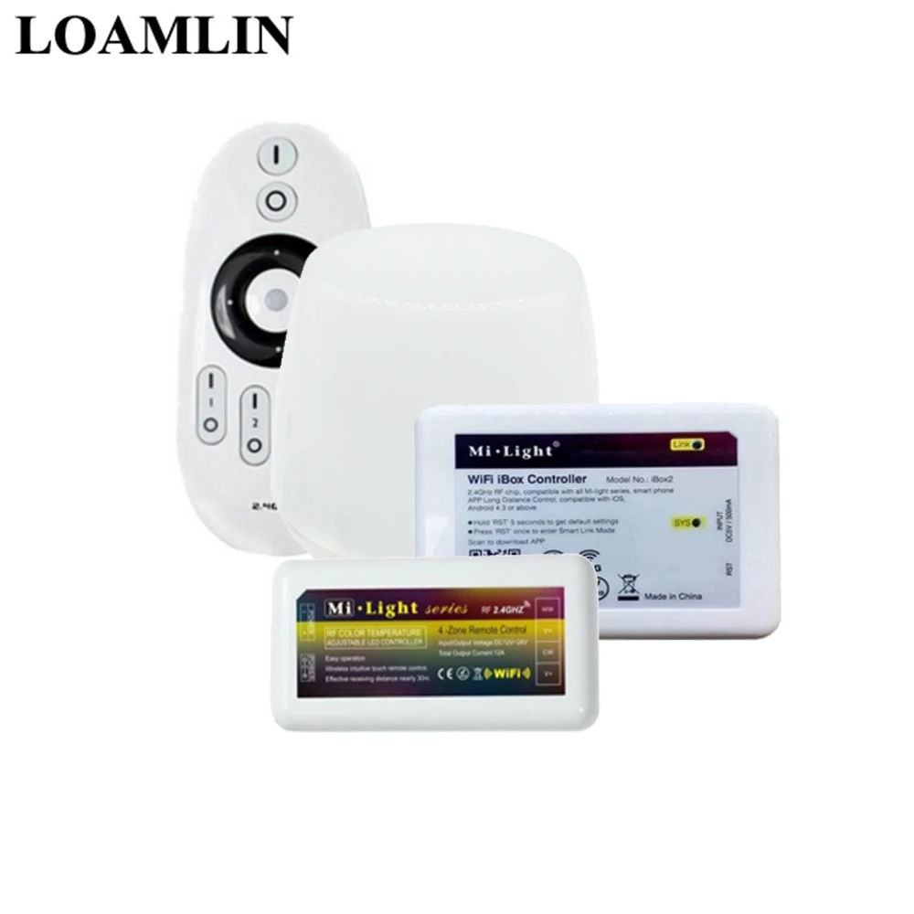 Led Controller Mi light CCT Remote 2.4G Wifi Ibox1/2 Control CW/WW Led Dimmer For Color Temperature Led Strip DC12-24V
Led Controller Mi light CCT Remote 2.4G Wifi Ibox1/2 Control CW/WW Led Dimmer For Color Temperature Led Strip DC12-24V