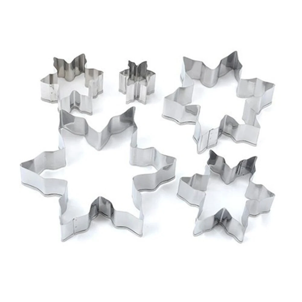 5pcs/set Snowflake Cutter Cookies Stainless Steel Fondant Christmas Cake Pastry Biscuit Icing Sugar craft Mold
5pcs/set Snowflake Cutter Cookies Stainless Steel Fondant Christmas Cake Pastry Biscuit Icing Sugar craft Mold