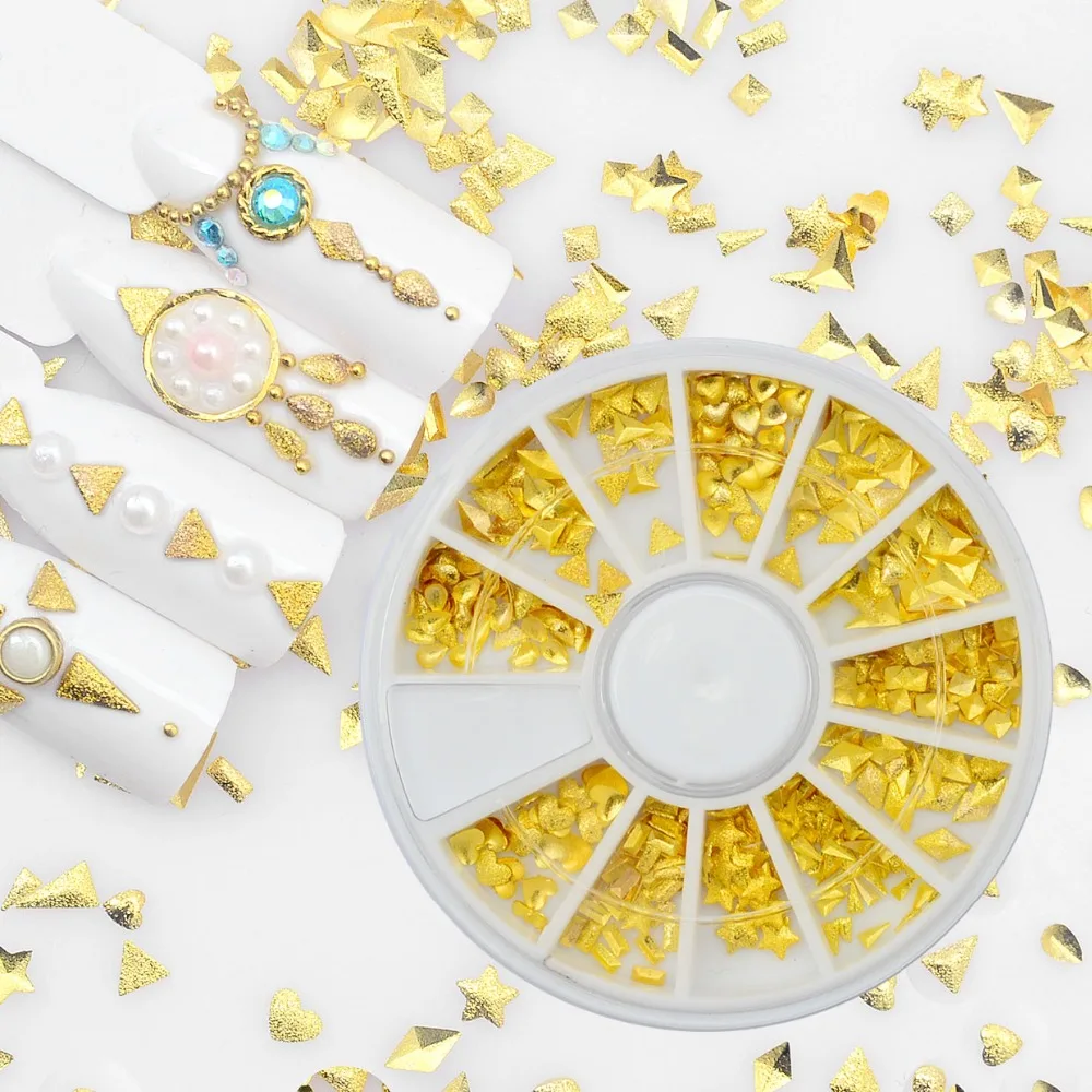 3D Hollow Nail Art Decoration Metal Mixed Shapes Geometry Golden Tips DIY Nail Art Tools Fashion Nail Decorating Stickers 
3D Hollow Nail Art Decoration Metal Mixed Shapes Geometry Golden Tips DIY Nail Art Tools Fashion Nail Decorating Stickers