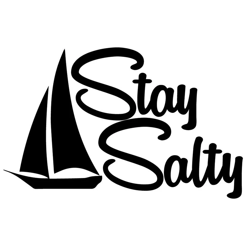 13*8.5cm Stay Salty Sail Boat Decal Window Bumper Sticker Car Decor Ocean Beach Salt Sun Fashion Personality Vinyl Decals
13*8.5cm Stay Salty Sail Boat Decal Window Bumper Sticker Car Decor Ocean Beach Salt Sun Fashion Personality Vinyl Decals