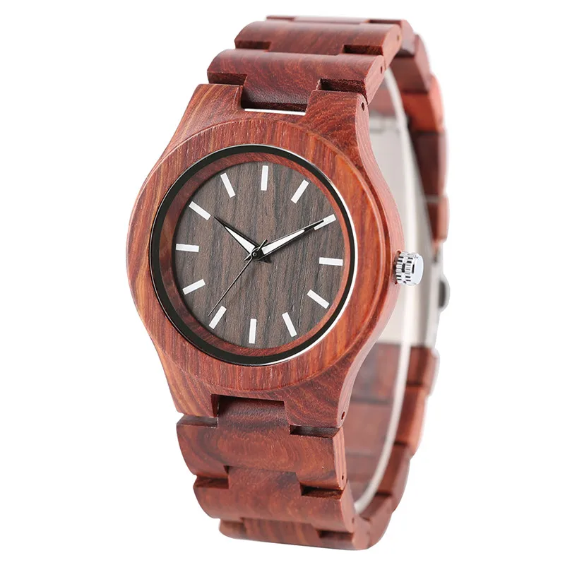 Fashion Cool Wood Quartz Wristwatch for Men Red Real Wooden Bracelet Clasp Simple Design Cost-effective Male Wacth Best Gift
Fashion Cool Wood Quartz Wristwatch for Men Red Real Wooden Bracelet Clasp Simple Design Cost-effective Male Wacth Best Gift