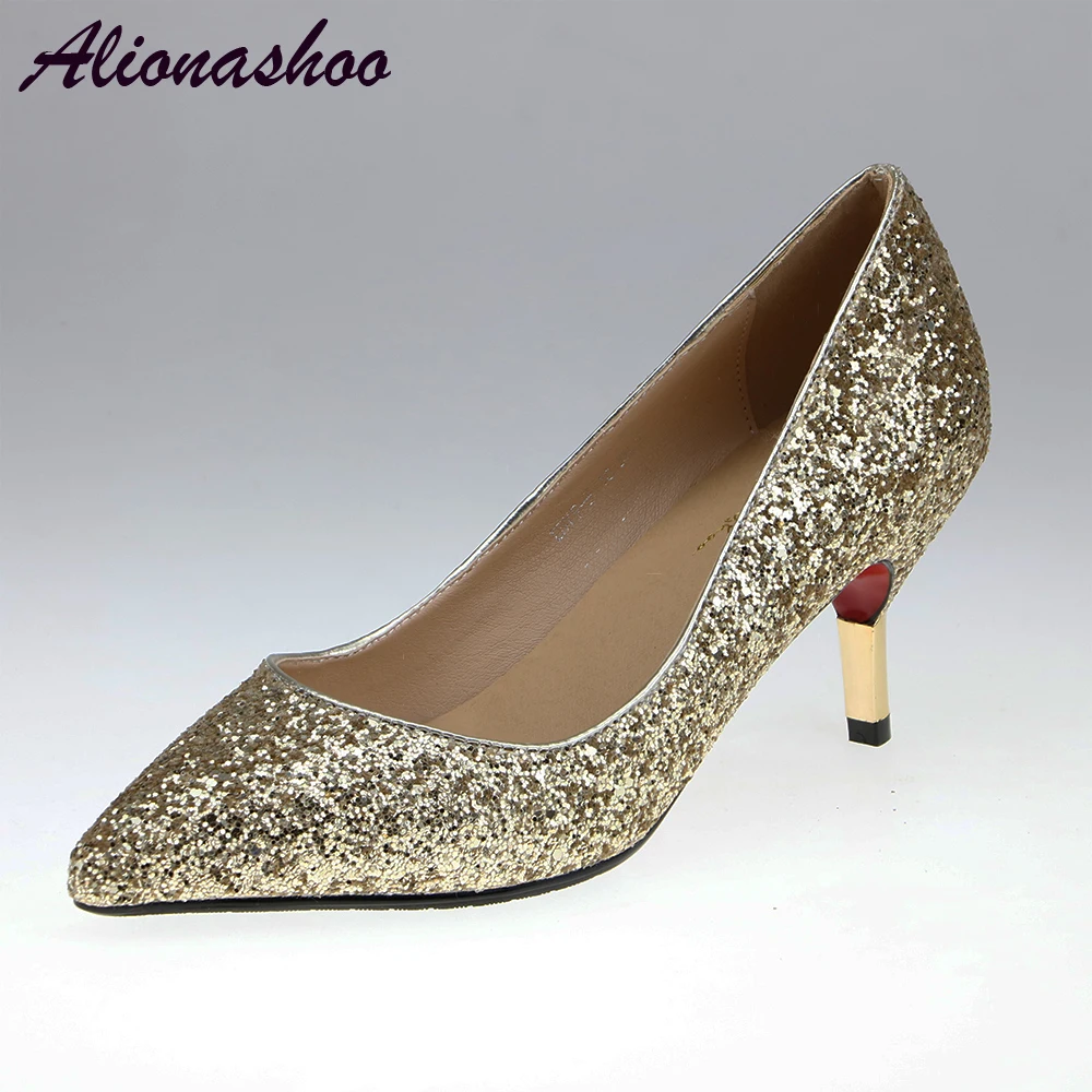 Alionashoo Women Pumps 2018 High Heels Sexy Pointed Toe Slip-on Wedding Party Shoes For Ladies Shiny Bling Large Size 42 43
Alionashoo Women Pumps 2018 High Heels Sexy Pointed Toe Slip-on Wedding Party Shoes For Ladies Shiny Bling Large Size 42 43