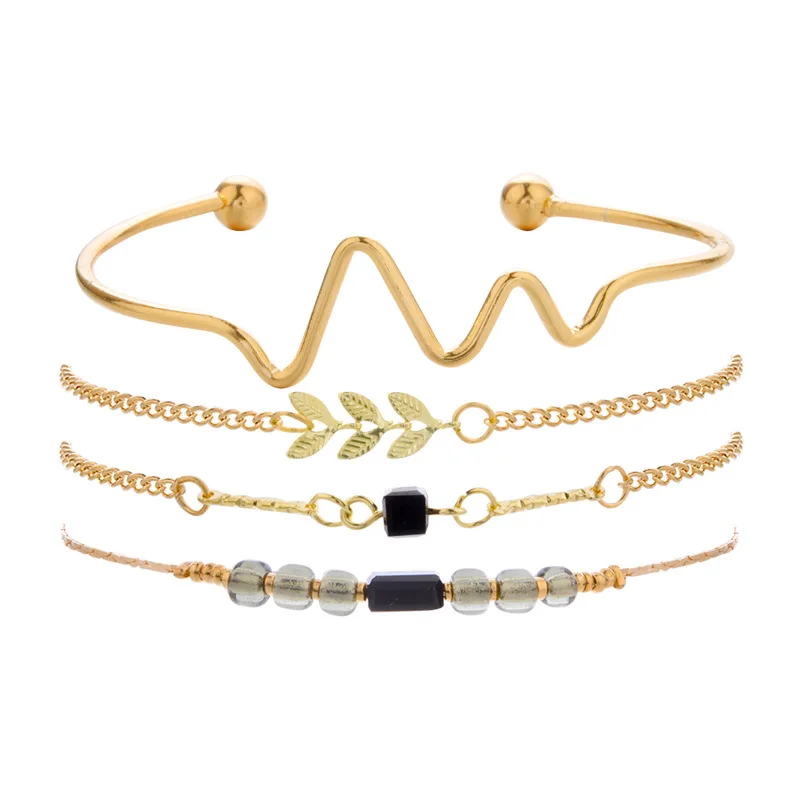 New style simple beautiful design leaves electrocardiogram rhinestones 4 piece/set womens personality trendy bangle bracelet
New style simple beautiful design leaves electrocardiogram rhinestones 4 piece/set womens personality trendy bangle bracelet