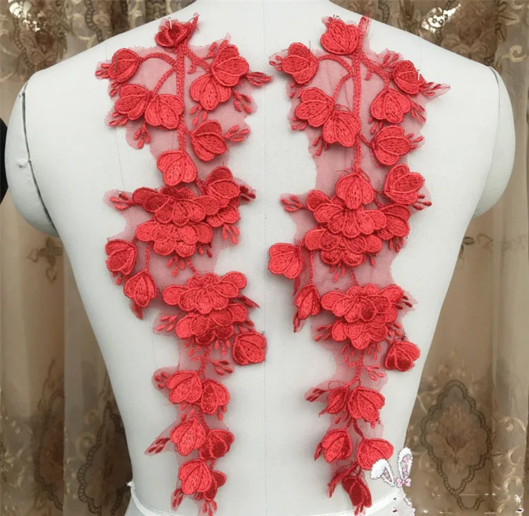 red white Flower lace embroidered patches for clothing parches termoadhesivos para ropa apliques de roupa
red white Flower lace embroidered patches for clothing parches termoadhesivos para ropa apliques de roupa