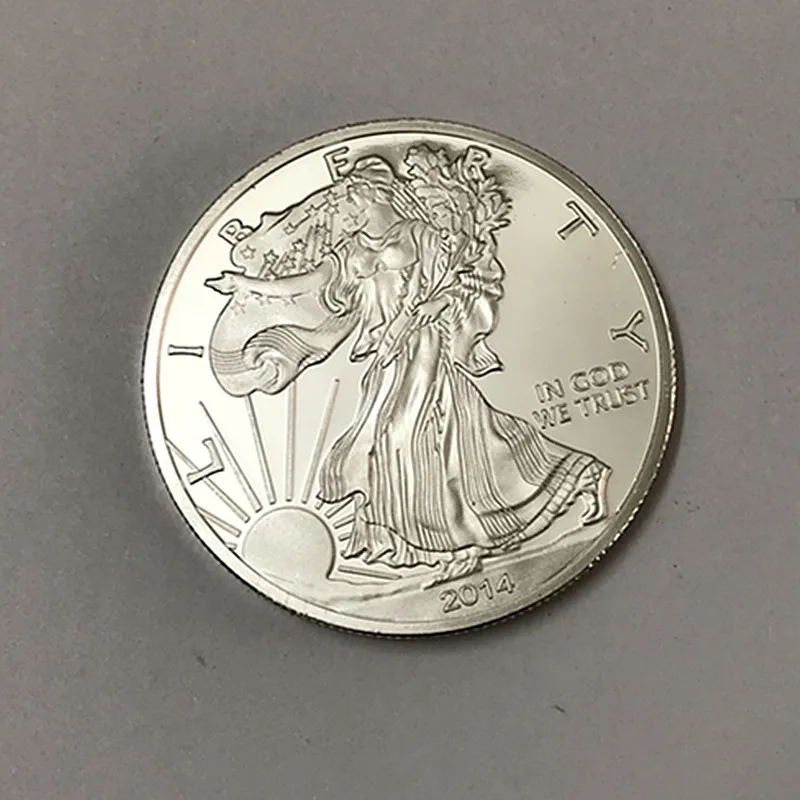 100 Pcs Non magnetic Freedom 2014 beauty coin 1 OZ silver plated badge USA eagle 40 mm souvenir coin
100 Pcs Non magnetic Freedom 2014 beauty coin 1 OZ silver plated badge USA eagle 40 mm souvenir coin