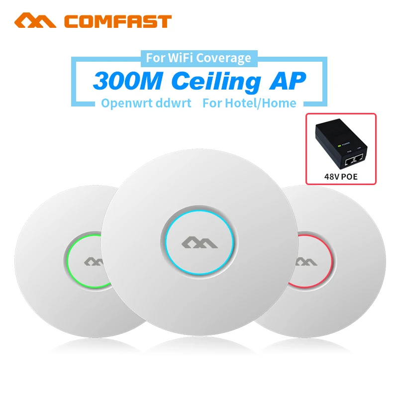 300Mbps Wireless indoor Access Point Ceiling AP Bridge WIFI Router Repeater 2*3dBi Antenna VLAN 48V PoE WI FI Extender
300Mbps Wireless indoor Access Point Ceiling AP Bridge WIFI Router Repeater 2*3dBi Antenna VLAN 48V PoE WI FI Extender