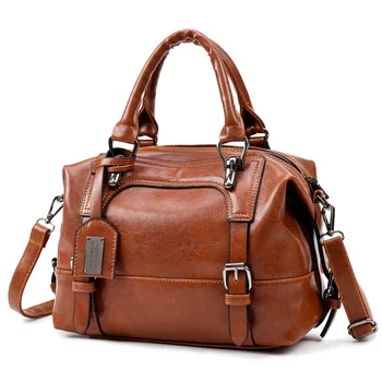 New Fashion PU Brown Vintage Tote Boston Bags Women Luxury Leather Handbags Shoulder Bag Female Pockets Big Boston Bags
New Fashion PU Brown Vintage Tote Boston Bags Women Luxury Leather Handbags Shoulder Bag Female Pockets Big Boston Bags