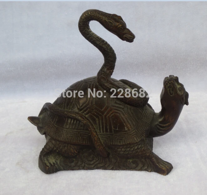 Antique Asian Antiques Chinese old copper/bronze carved Tortoise and snake fight sculpture/ Feng Shui Statue fast shipping
Antique Asian Antiques Chinese old copper/bronze carved Tortoise and snake fight sculpture/ Feng Shui Statue fast shipping
