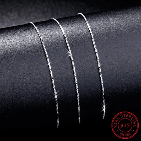Hot Wholesale 1mm box chain necklace,925 Sterling silver chain necklace 16,18,20,22,24inch,wholesale fashion chain necklace
Hot Wholesale 1mm box chain necklace,925 Sterling silver chain necklace 16,18,20,22,24inch,wholesale fashion chain necklace