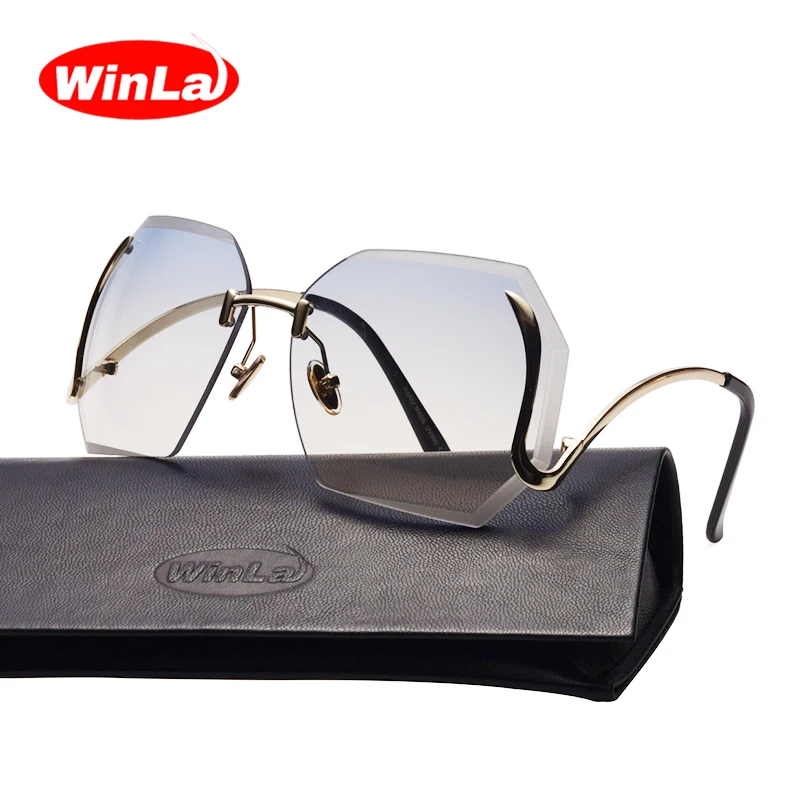 Winla Unique Oversized Shield Sunglasses Female Original Designer Gradient Vintage Eyeglasses Women Oculos De Sol UV400 WL1014
Winla Unique Oversized Shield Sunglasses Female Original Designer Gradient Vintage Eyeglasses Women Oculos De Sol UV400 WL1014