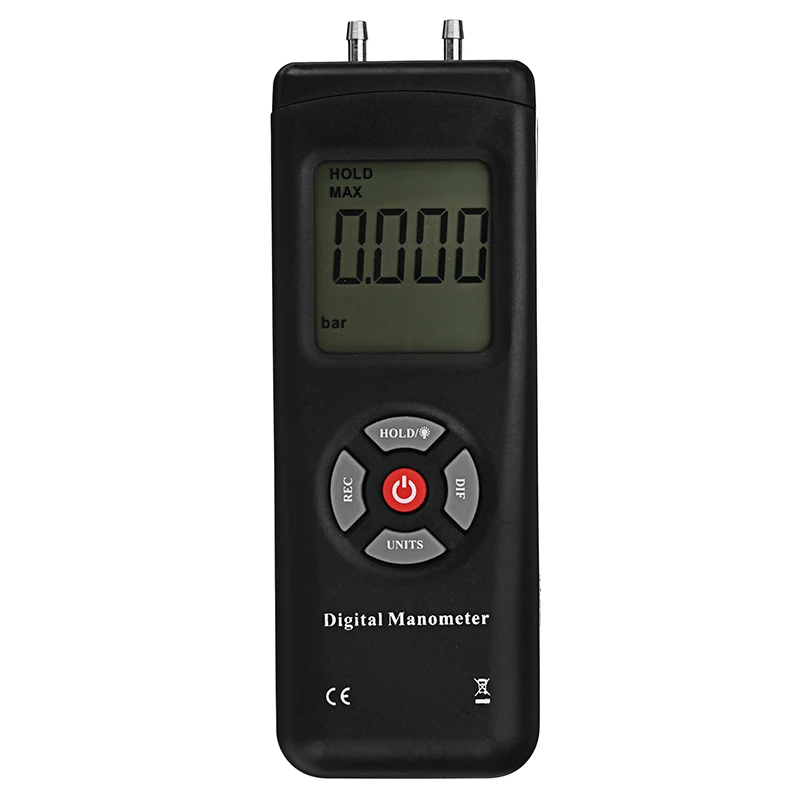 TL-102 LCD Digital Manometer Differential Gauge Air Pressure Meter 10Psi Data Hold 11 Units
TL-102 LCD Digital Manometer Differential Gauge Air Pressure Meter 10Psi Data Hold 11 Units