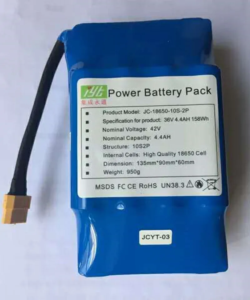36V 4.4Ah 4400mah high drain 2 wheel electric scooter self balancing lithium battery pack for Self-balancing Fits 6.5" 7"
36V 4.4Ah 4400mah high drain 2 wheel electric scooter self balancing lithium battery pack for Self-balancing Fits 6.5" 7"